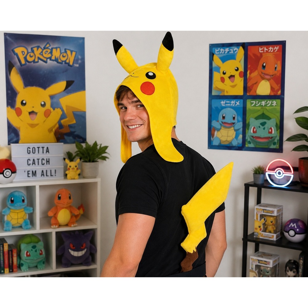 Pokemon Pikachu Accessory Kit Headpiece Tail Adult Costume 2 Pc New Sealed